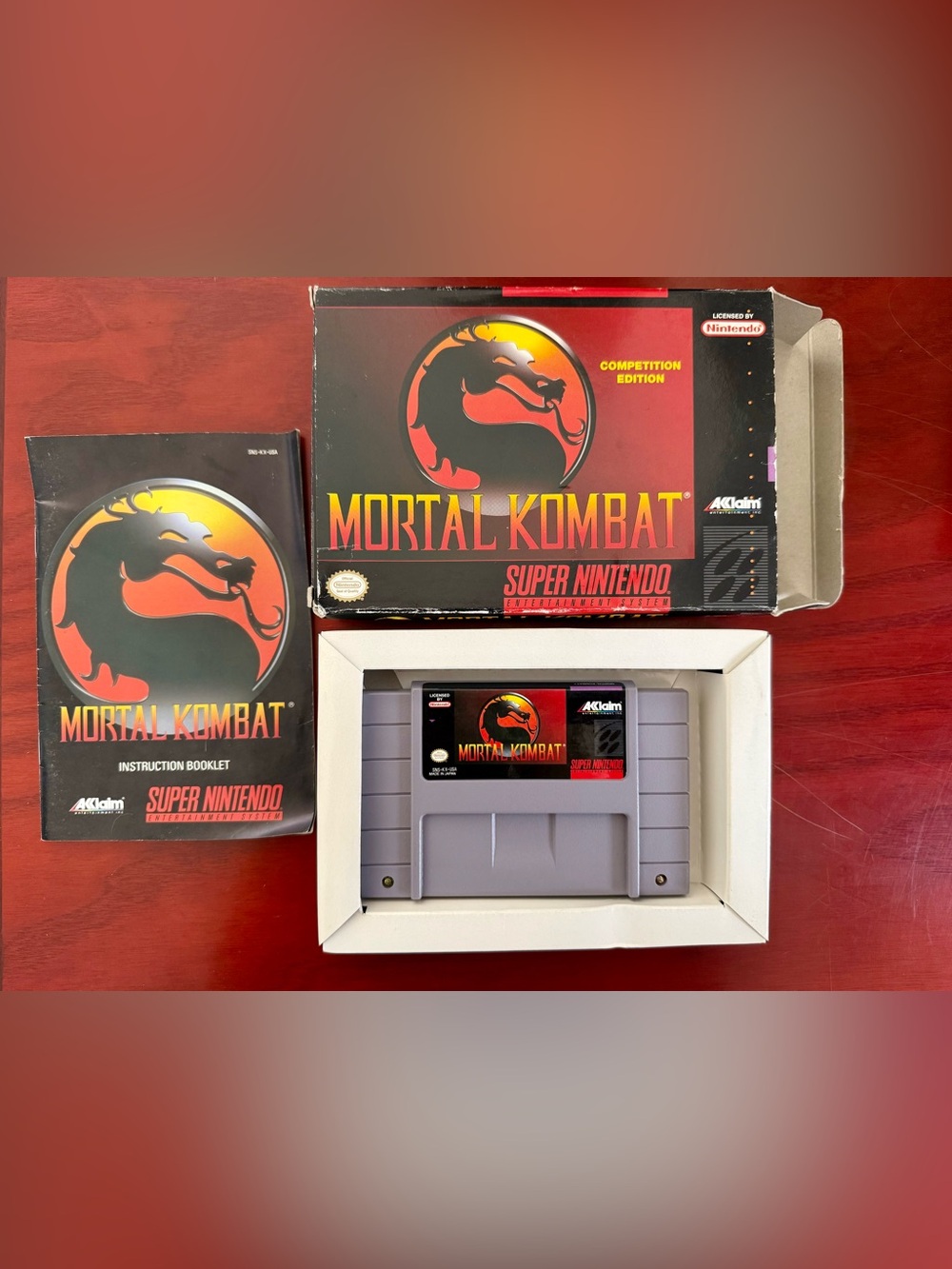 In-Box First Print Run of Mortal Kombat for Super Nintendo SNES